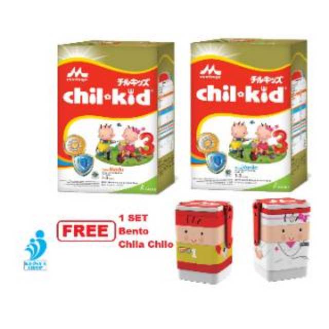 Morinaga chil kid free bento set 2x800gram madu vanila