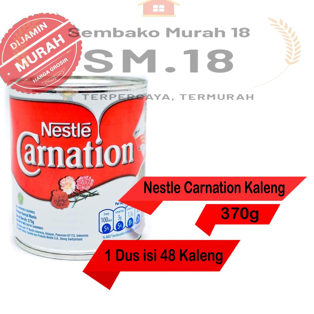 KENTAL MANIS NESTLE CARNATION KALENG 370Gr GROSIR TERMURAH