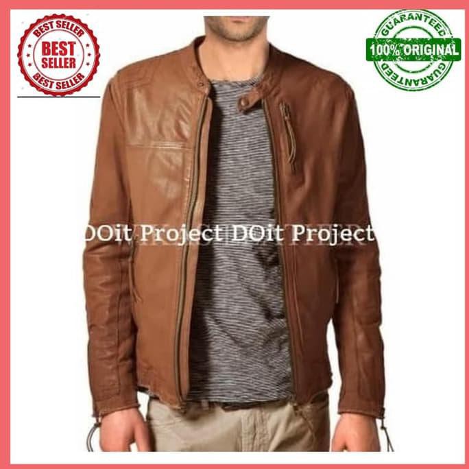 Jaket Kulit Pria Wanita Remaja Anak Domba Jaket Kulit Doit Asli Kulit Domba Free Sprai + Parfum Pria