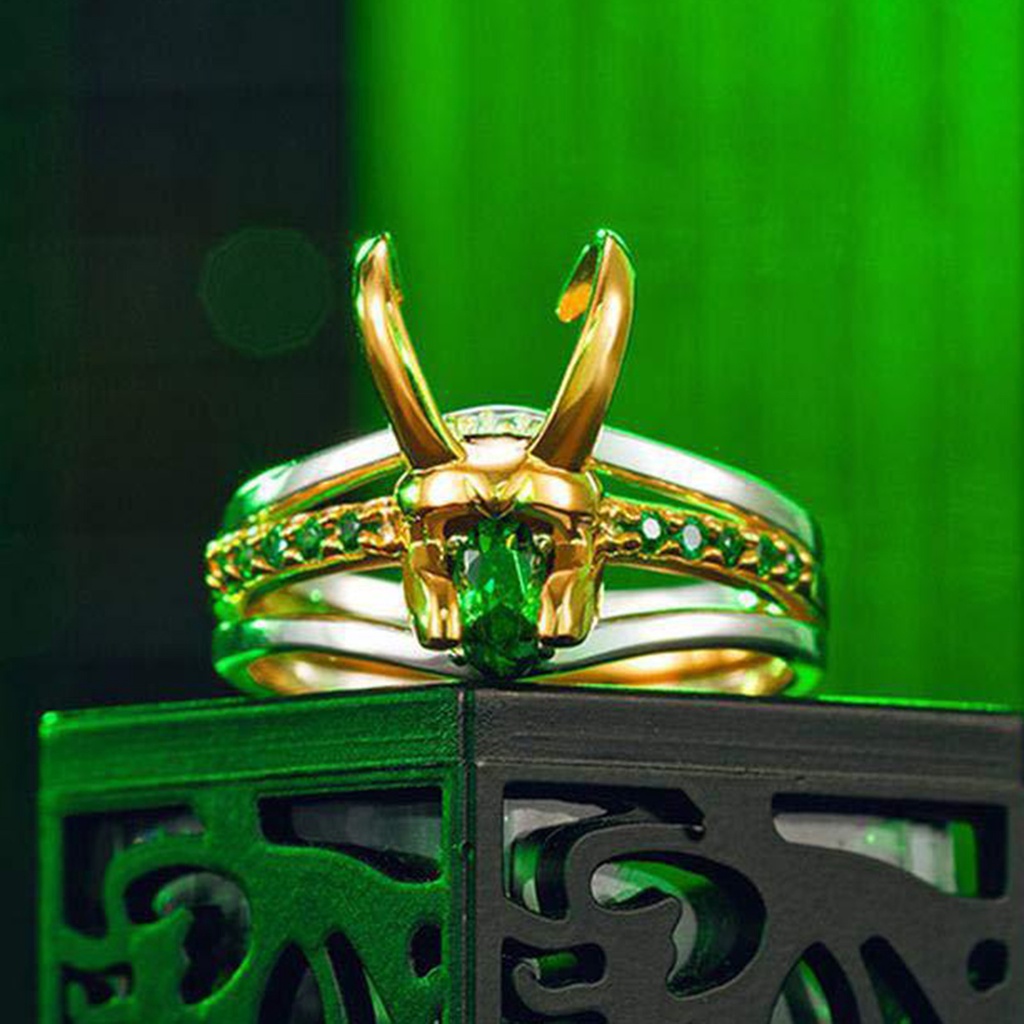 Hu Hu Hu Hu Hu Alat Bantu Pasang Kacamata♡ 3 Pcs / Set Cincin 3 In 1 Bentuk Helm Dapat Dilepas Bahan Cubic Zirconia Warna Hijau Untuk Unisex