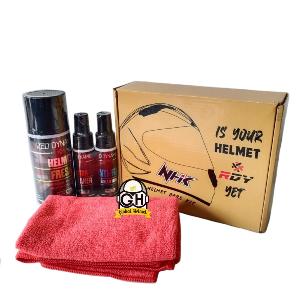 PAKET PERAWATAN HELM &amp; MOTOR PARFUM PENGHARUM HELM PEMBERSIH DAN PENGKILAP NANO COATING VISOR HELM