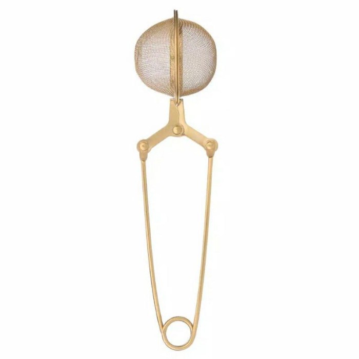 

(BISA COD) Saringan teh gold bola / tea strainer gold stainless steel