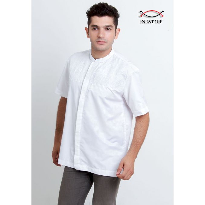 Baju Koko Pria Muslim Lengan Pendek Baju Koko Bordir NEXTUP1182