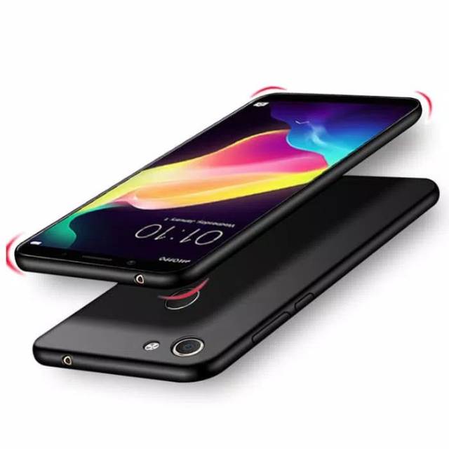 Softcase blackmatte Oppo F7 Realme C21 Realme C21Y C25 black matte lentur anti minyak case tipis hitam