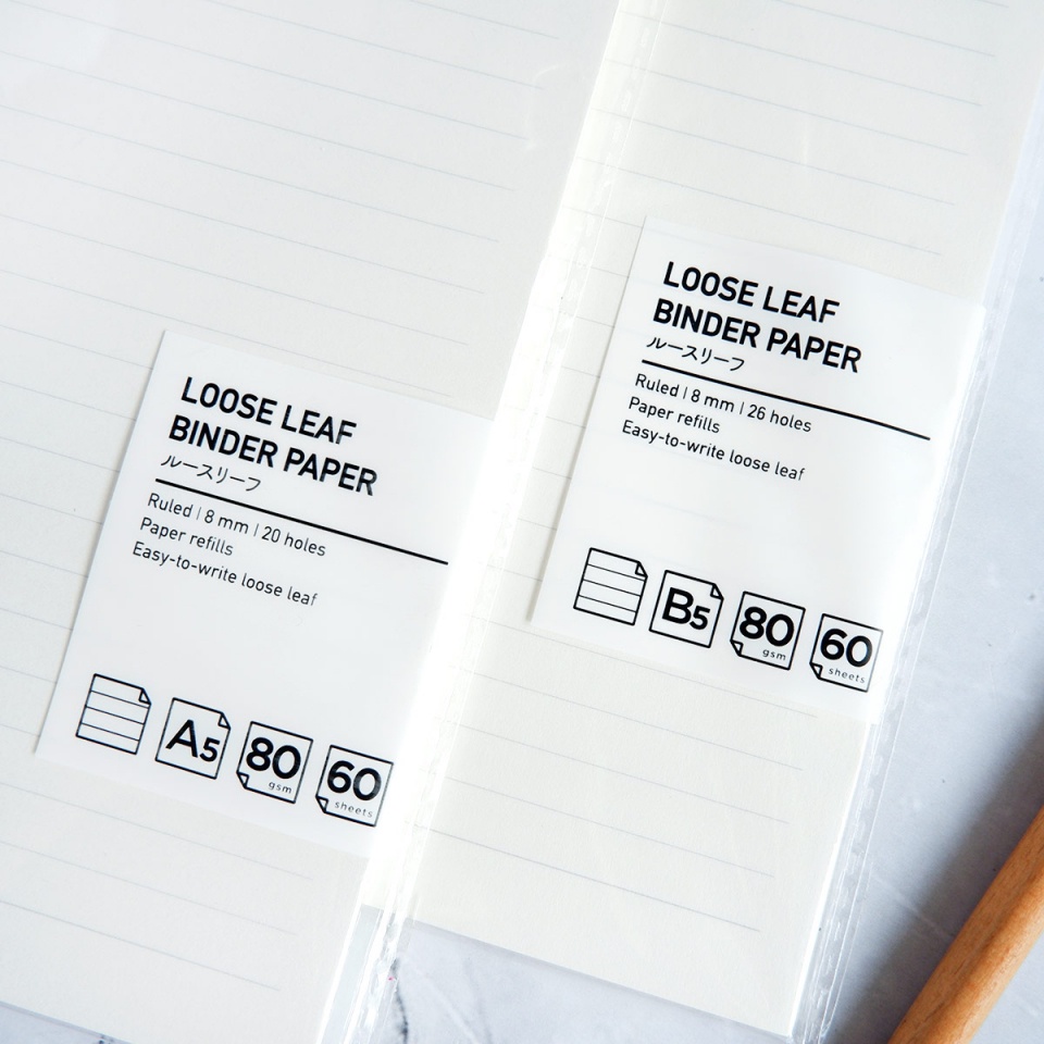 

Loose Leaf Isi Kertas FIle Binder Paper Panmomo A5 60 Sheets