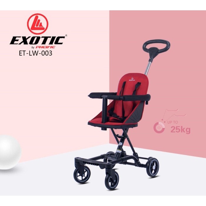 stroller Stroller Bayi Balita Kursi Stroler Anak Exotic ETLW003 Garansi SNI - Merah (E8F8) stroller 