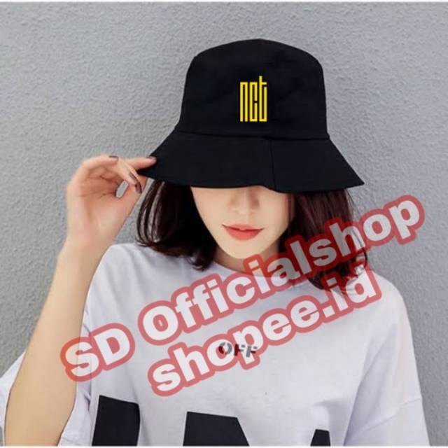 (bayar ditempat) topi  bucket hat kpop NCT YELLOW