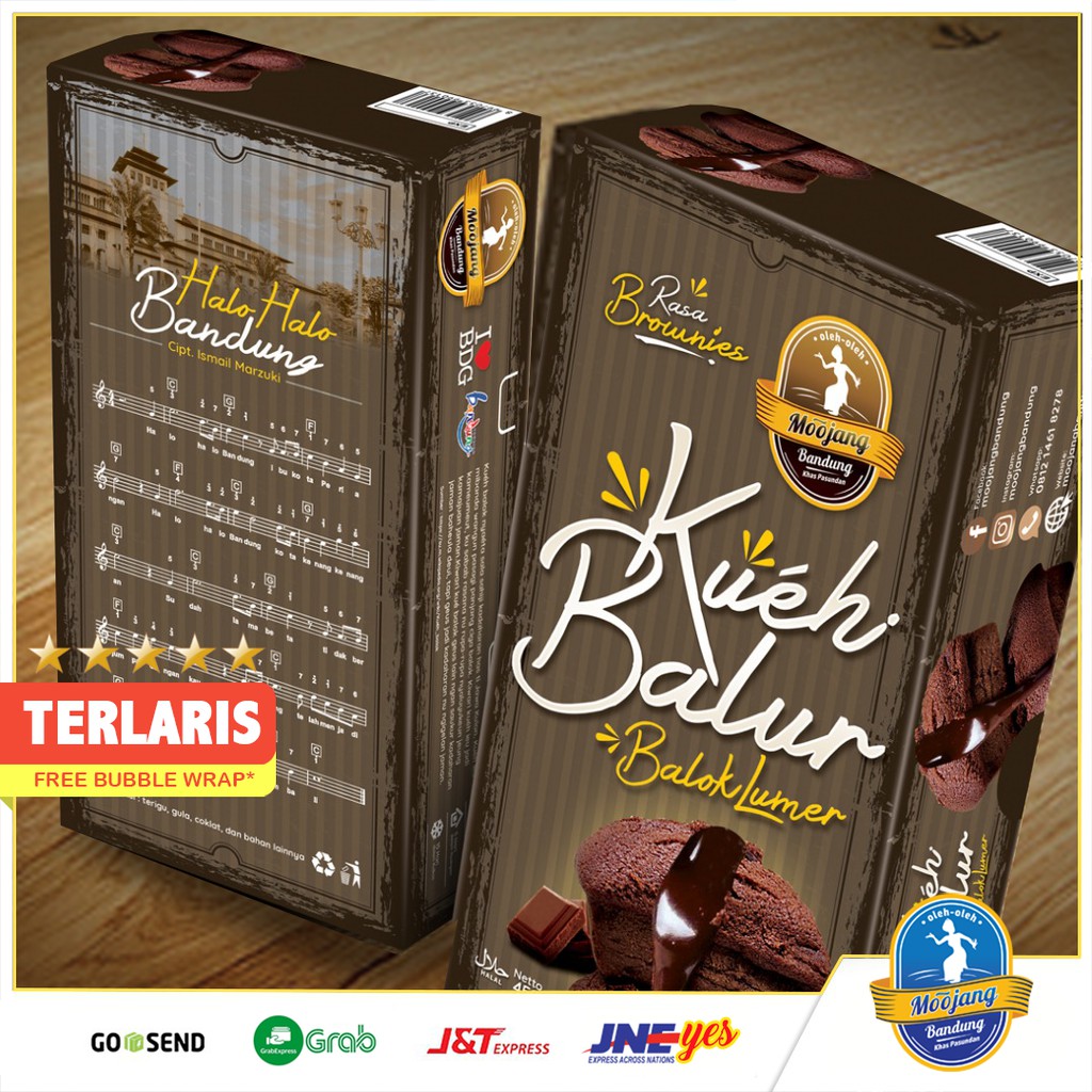 [KHUSUS P.JAWA] Kue Balok Lumer Balur Moojang Bandung Rasa Brownies Coklat Balok Tradisional Khas Pasundan Bandung