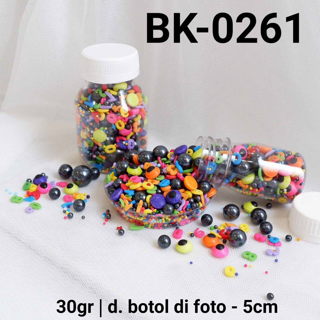 

BK-0261 Sprinkles sprinkle springkel 30gr mutiara hitam mix yamama baking grosir murah sprinkles cake dekorasi mutiara trimit decoration story sprinklestory sprinklesstory sprinkle story yamama baking