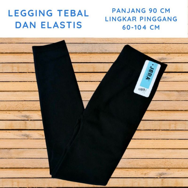 Jera Black Leggings Import Panjang Wanita Super Melar Leging Stretch Legging Lejing Sport Jeging