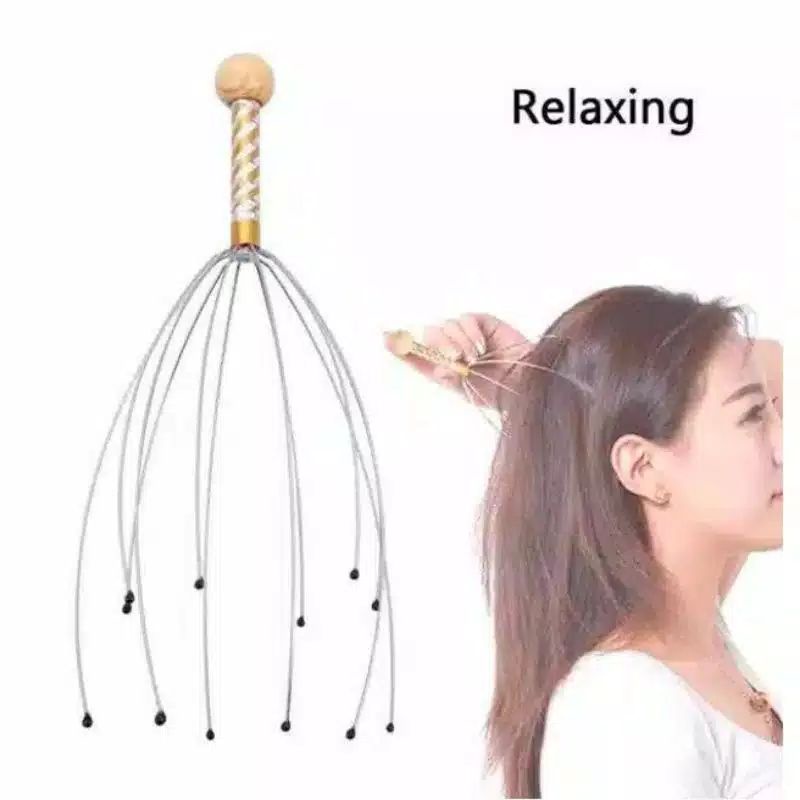 ALAT PIJAT KEPALA BOKOMA BENTUK GURITA 12 TITIK PERLENGKAPAN REFLEXI TERAPI