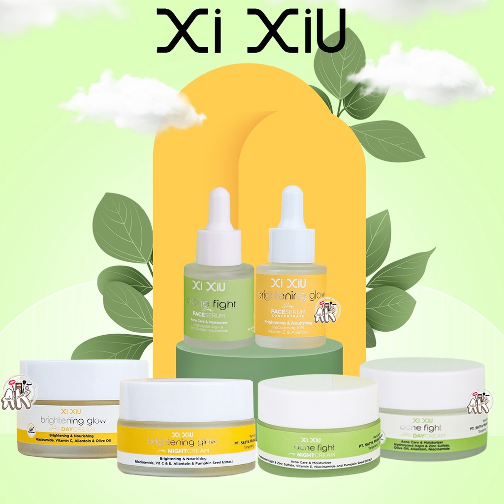 XI XIU BRIGHTENING GLOW &amp; ACNE FIGHT SERIES ( DAY &amp; NIGHT CREAM / SERUM )