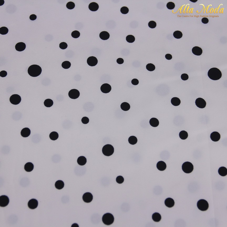 

Alta Moda Heavy Cady Stretch Zara Putih Polkadot Hitam (1M)