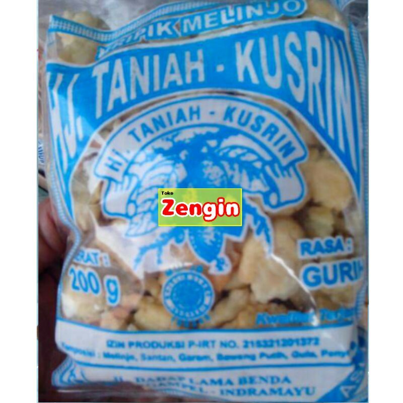 Kripik/Emping Melinjo cap HJ. Taniah - Kusrin (200 gr) Rasa Asin