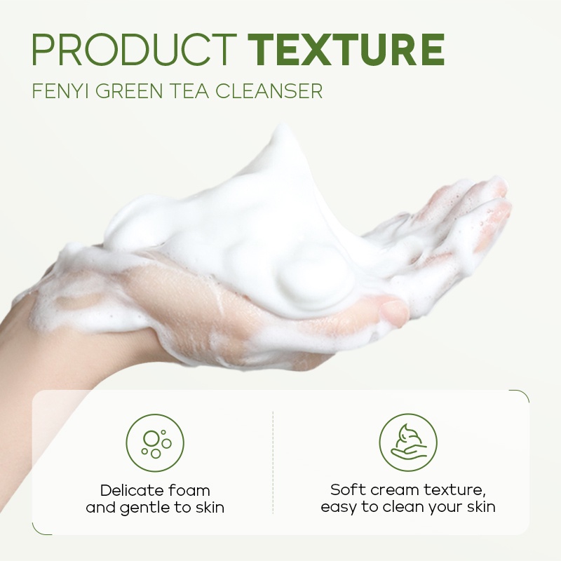 Fenyi Green Tea Toner Set Perawatan Kulit Memutihkan Wajah Serum Mengecilkan Pori-pori Menghilangkan Jerawat 3 Pcs