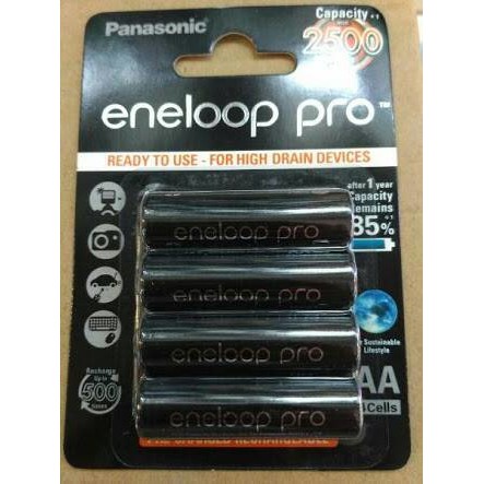 batre / battery / baterai AA cas recargeable eneloop AA pro 2500mah a2 original cas up to 500x