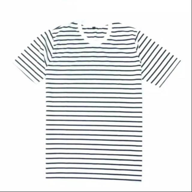 Kaos stripe putih hitam kecil