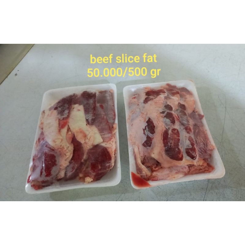 

beef slice fat