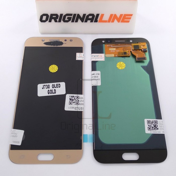 {SuheStore} LCD TS SAMSUNG J7 PRO / J730 OLED FULL GLASS / BUKAN IPS TFT - Gold Berkualitas