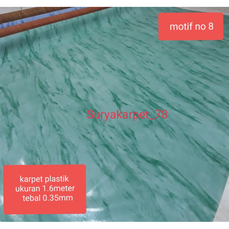 Karpet plastik lebar 160cm tebal 0.35mm di jual per 1 meter