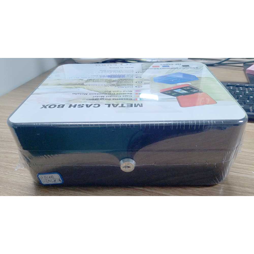 OSPON Kotak Brankas Uang Perhiasan Safebox Key Lock 25x20x9CM - HC6605