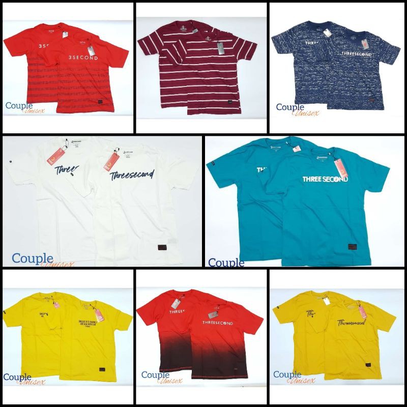 SATUAN KAOS COUPLE 3SECOND KAOS 3SECOND COUPLE KAOS 3SECOND COUPLE PASANGAN KAOS THREE SECOND COUPLE