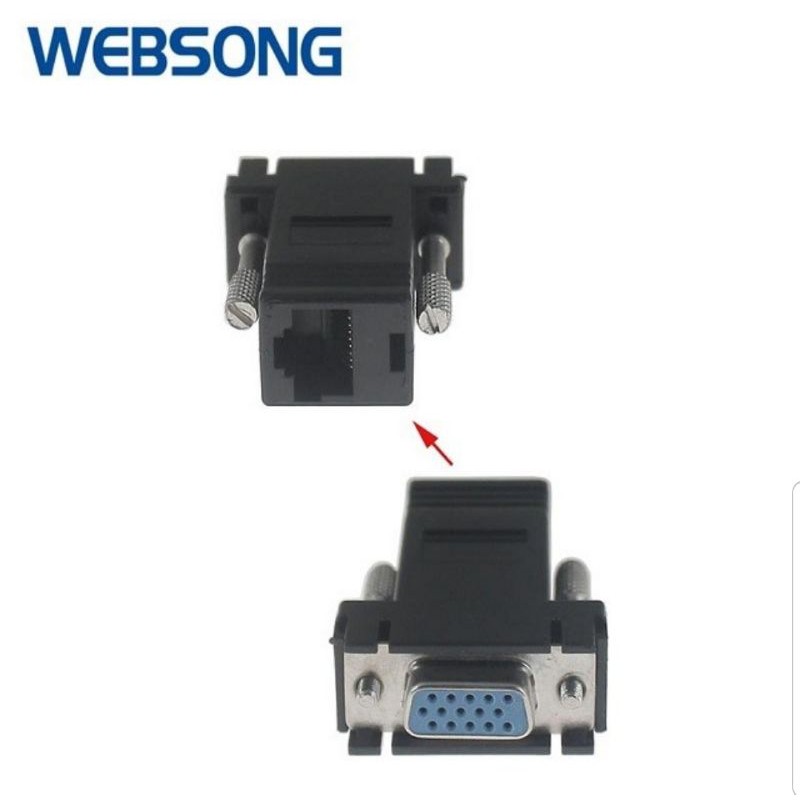 Connector VGA Female to LAN RJ45 Female Websong