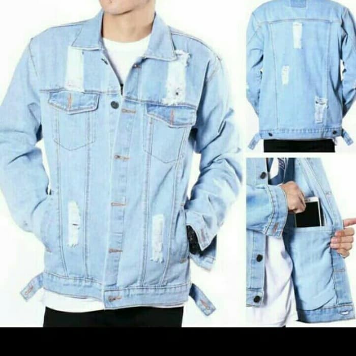 promo JAKET JEANS LEVIS SOBEK PRIA BIOBLITZ DENIM ( PREMIUM ) BIRU MUDA