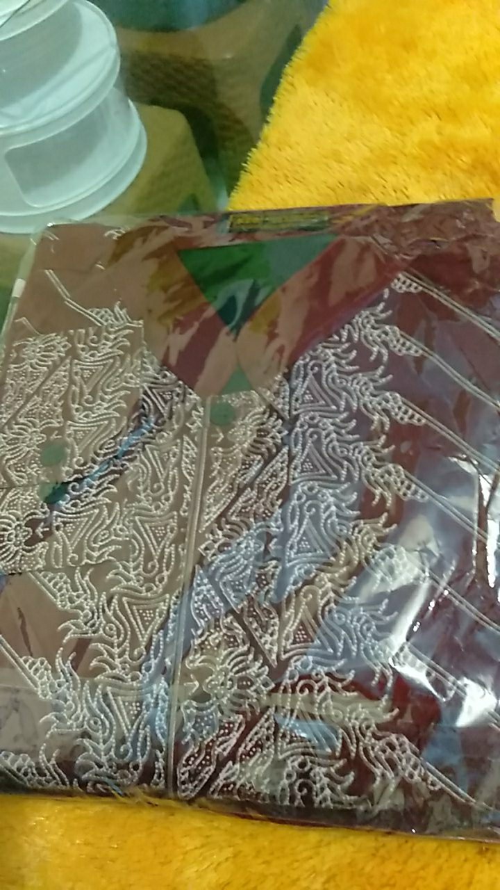 Set Sarung Kemeja Sarkem Modang Maroon Original Kharis Batik Solo Bahan Katun Sragenan Full Furing
