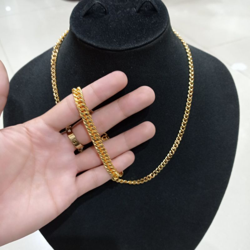 set perhiasan dewasa gelang dan kalung, perhiasan xuping