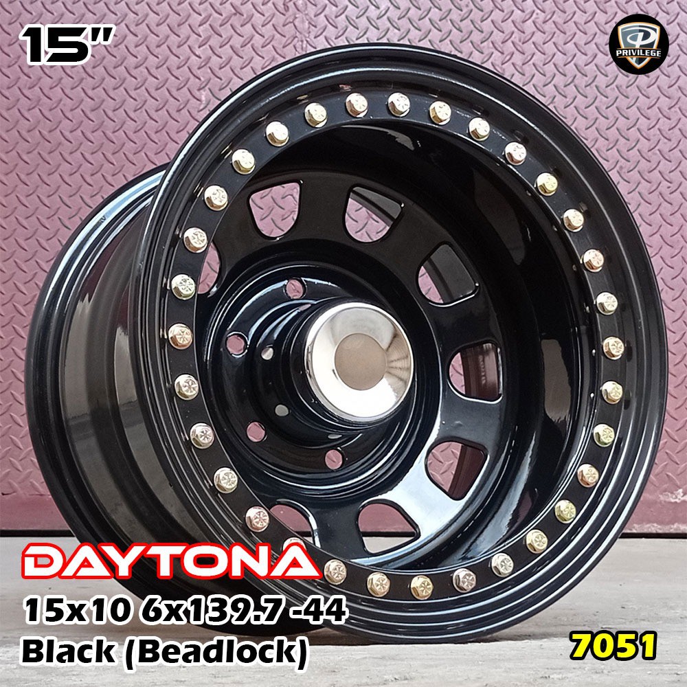 Velg Mobil Daytona Beadlock Ring 15 Lubang 6 Lebar 10 Inch - Hardtop Hilux DC Panther Touring