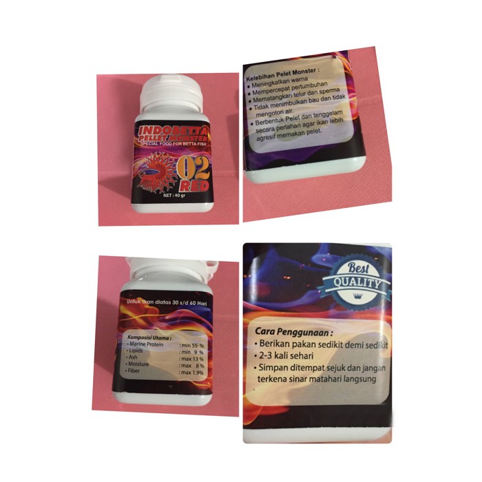Pelet Monster 40gr Makanan Pakan Pellet Terbaik Ikan Cupang Guppy