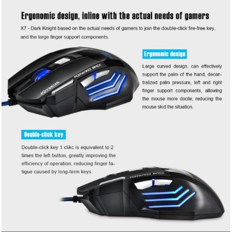 mouse joyseus RGB 3200 DPI X7