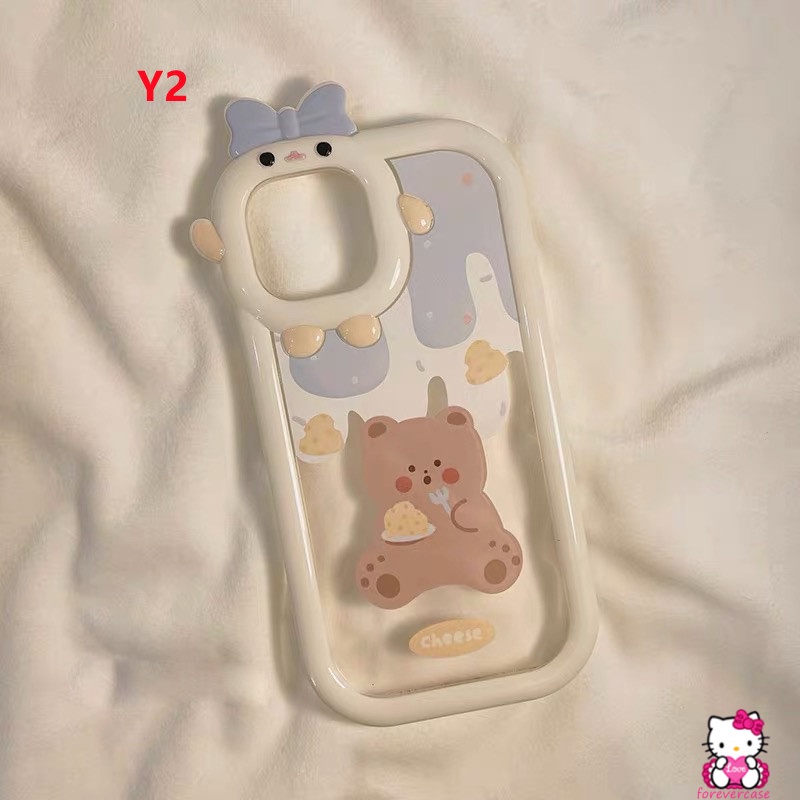 Case Desain Es Krim Kelinci Beruang Strawberry Untuk Oppo A16 A7 A5S A12 A3S A12E A53 A74 A95 A16K A16E A52 A92 A96 A76 Reno 5F 415 A22 A11 A5S A15 A16E A52 A16