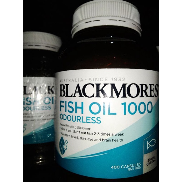Blackmores Odourless Fish Oil 1000mg 400 capsules Vitamin Kesehatan