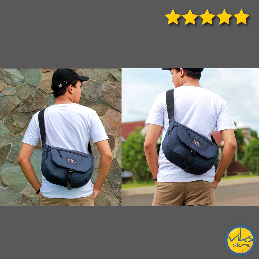 Tas Selempang Pria Cowok Elbrus Original Slingbag Tas Kerja Kuliah Sekolah Simple Ukuran Size Sedang