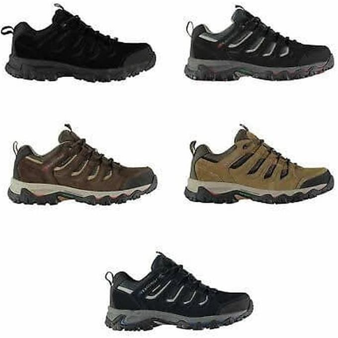 ’610 Sepatu Gunung Karrimor Mount Low Waterproof Original Sepatu Kulit Pria - Black, 41 ,