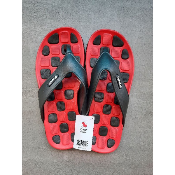 Sandal Jepit komin Pria motif catur