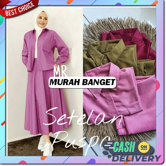 Nafisa #2 One Set Catton Twill Tancel Import - Jumbo Size - Busui - Setelan Hangout Set Puspa - Sete