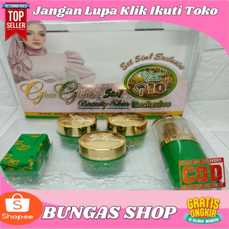 PAKET SKINCARE GLOW GLOWING MALAYSIA 5IN1 ORIGINAL