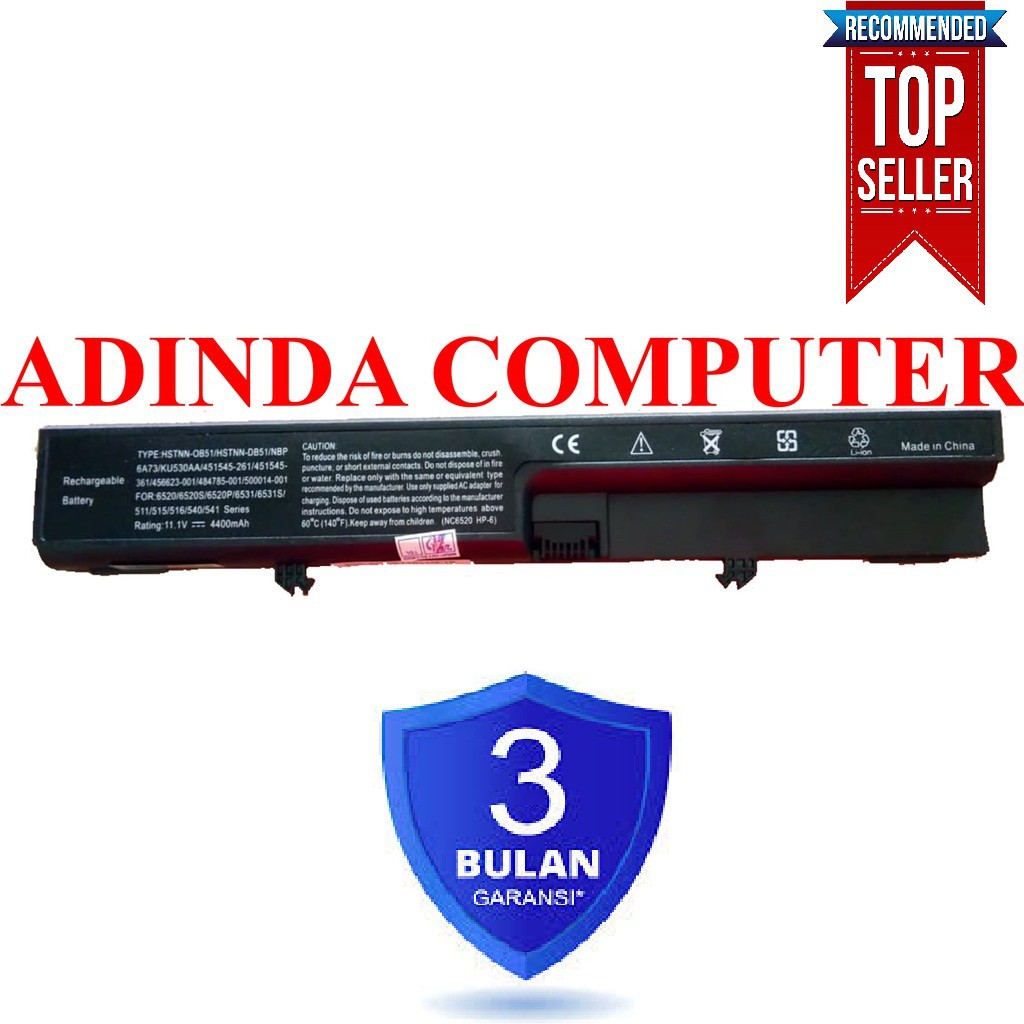 Baterai Hp Compaq CQ510 HP615 Pavilion DV2500Z DX6500