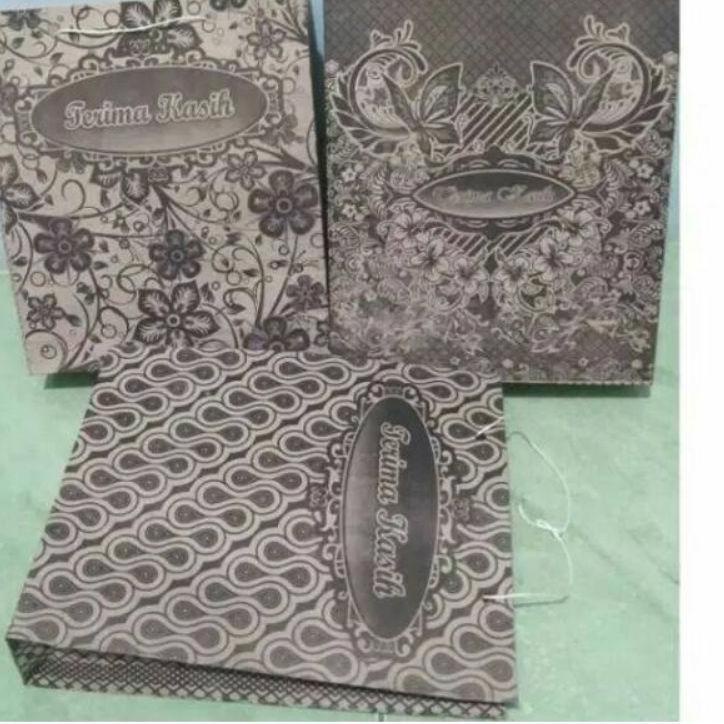 

New GROSIR !! 100 PCS PAPERBAG MOTIF BATIK MACAM UKURAN