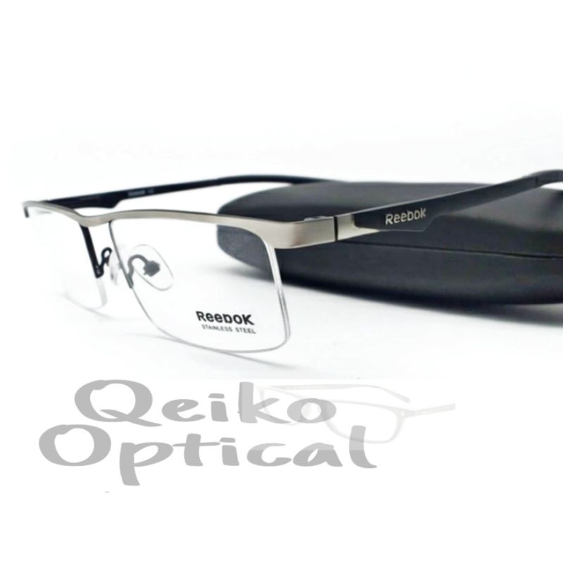 Kacamatan Frame Minus Pria Wanita Titanium Half Reebok C1-SLK/BLK