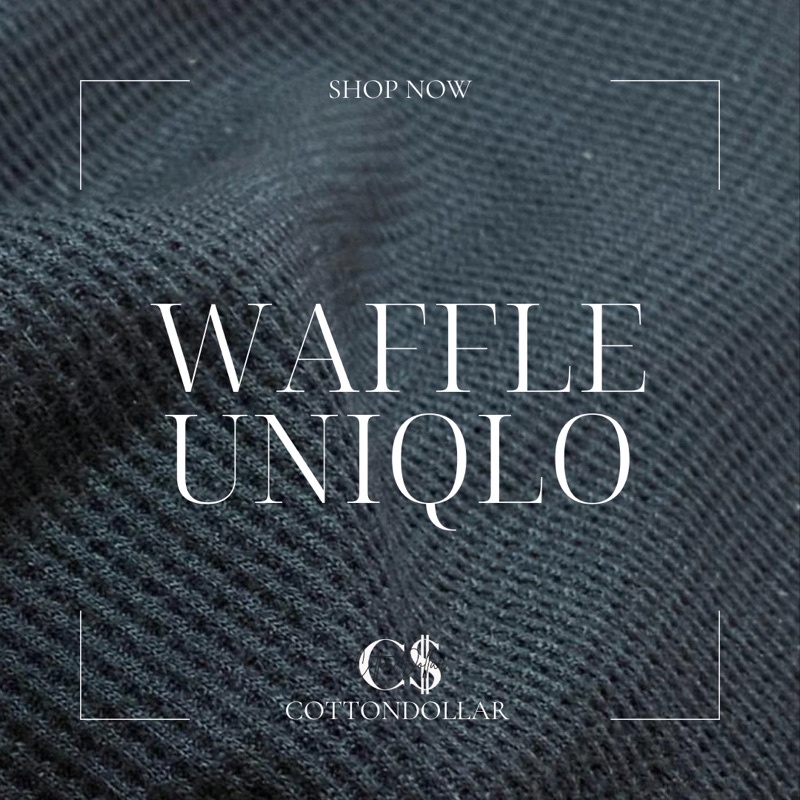 KAIN WAFFLE UNIQLO MINI PREMIUM GRADE A | KGAN KILOAN ECERAN / ROLL