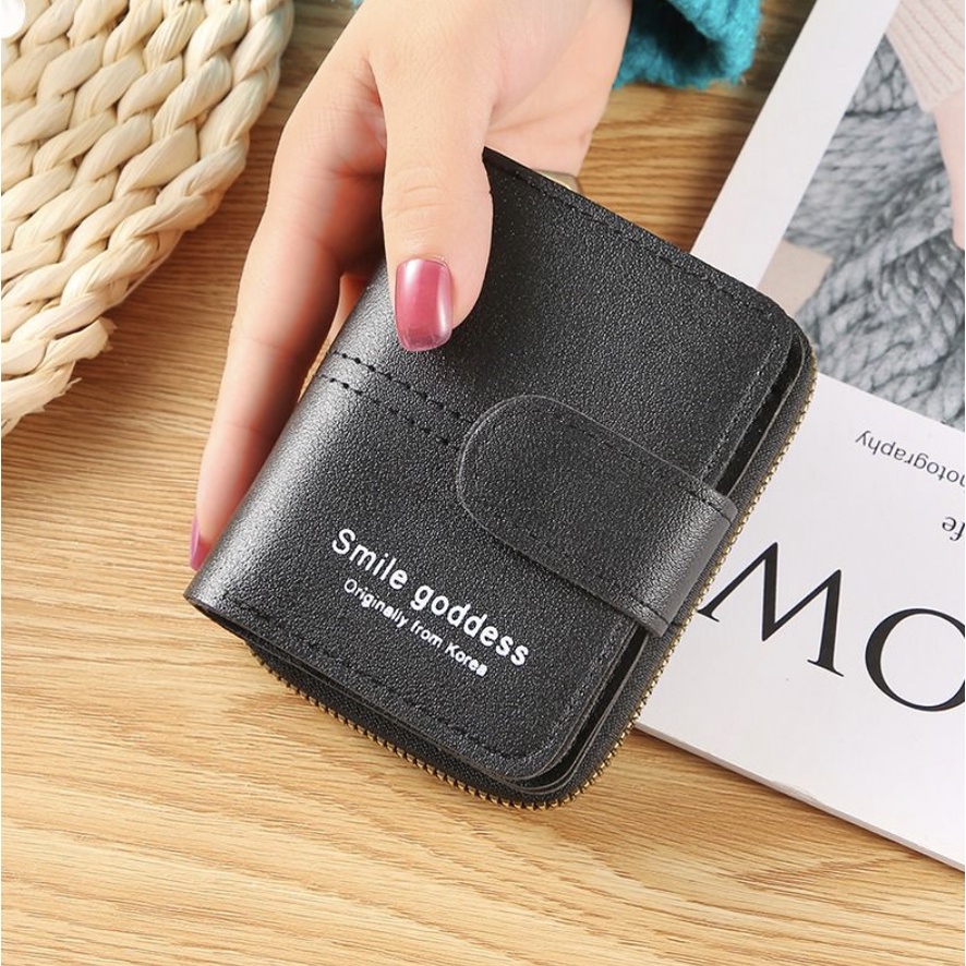Dompet Lipat Dompet Compact Wanita 100% PREMIUM Korean Style dengan slot koin