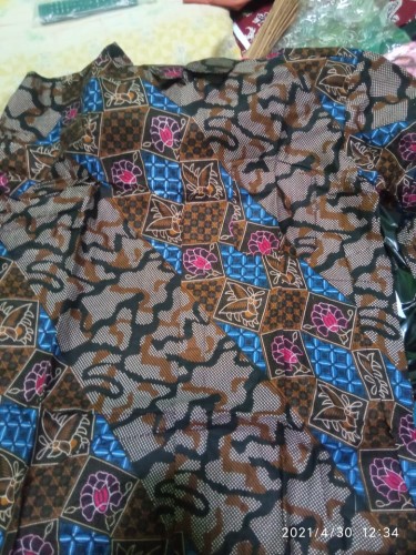 Promo 20.20 Bswart Batik Hrb026 Kenongo Padi Pekalongan M L Xl Batik Pria Murah Modern Grosir