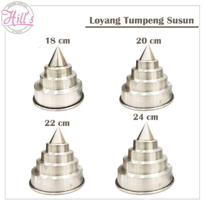 LOYANG TUMPENG SUSUN / CETAKAN TUMPENG SUSUN 18 CM 20 CM 22 CM - 18 cm