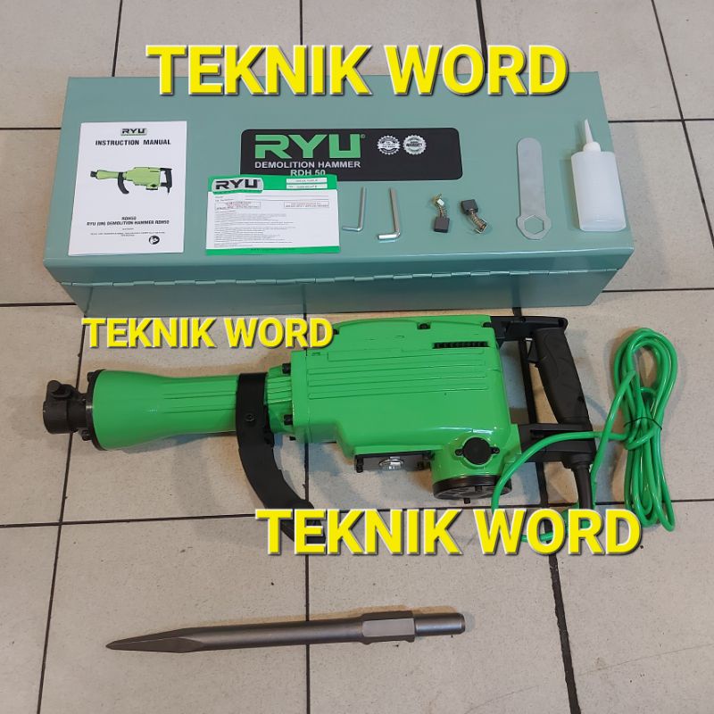 MESIN BOR BOBOK BETON RYU RDH 50 / DEMOLITION HAMMER RYU RDH 50 MESIN BOBOK RYU