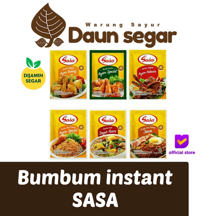 

Bumbum Instant SASA sayur asem ayam goreng Bumbum Instant SASA ayam kuning special kalasan special nasi goreng