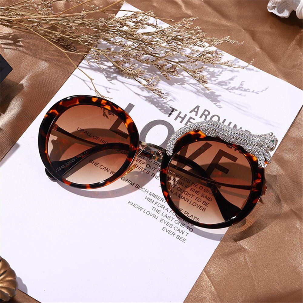 Lily Kacamata Hitam Untuk Wanita Fashion Bulat Berlian Eyeglasses Sun Glasses